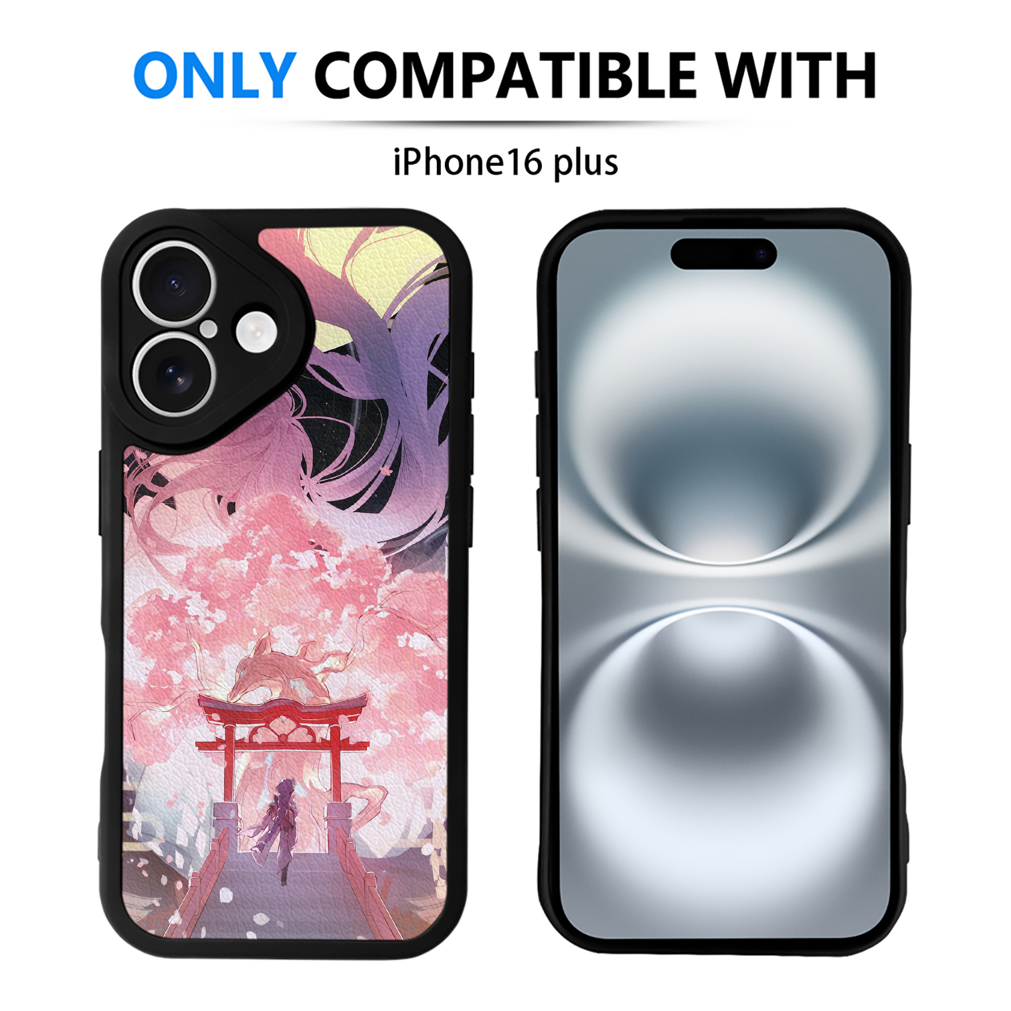 げんし神 genshin 【iPhone 16シリーズ対応】シリコンスマホケース（レザー調） 材質：シリコン
